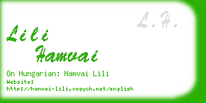 lili hamvai business card